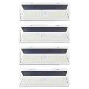 4 Pack 86 LED Solar Power Motion Sensor Wall Light Outdoor Garden Lamp White