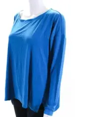 NWT Eileen Fisher Crystal Blue Box Top M B48" fit L-XL? Stretchy Viscose Jersey