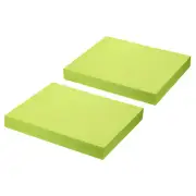 2Pcs Non-Slip TPE Foam Pad Balance Pad Yoga Mat 15.7x13x2 Inch, Lime Green