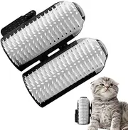 Cat Corner Scratcher for Wall | Grooming Cat Brush | Massage Comb Grooming Tool Softer for Long & Short Hair Kitten Dogs Pet Desk Book Shelf