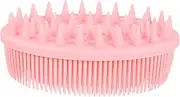 [BIUDECO] Exfoliating Shower Brush Dual Purpose Silicone Scalp Massager Body Scrubber for Gentle Cleansing for Bathing and Adult Showers Pink