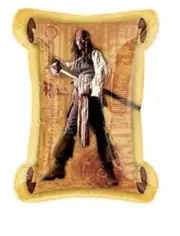 34" Pirates of the Caribbean Jack Sparrow Scroll shaped foil party balloon