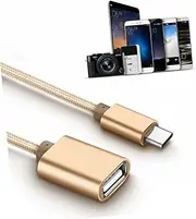 OTG Adapter c to 2.0 Cable Compatible Cameras Flash Drives Hubs Keyboards Mice Gold-Plated Connector