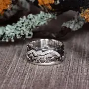 Unisex Silver-Plated Wolf Ring--Size 6--Awesome and Cute!! Makes a Great Gift!!