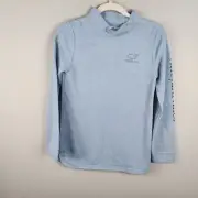 Vineyard Vines outlet girls sz L / 14 funnel neck blue whale sweatshirt top New