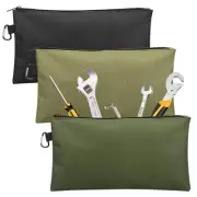 3 Pack Tool Bag, Premium Tool Pouch Canvas Bag with Metal Zipper,Multipurpose...