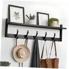 29'' Coat Rack Wall Mount with Shelf, Wood Wall Hooks with Storage, Entryway