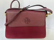 New Tory Burch Women's Mcgraw Shoulder Bag Handbag Imperial Garnet