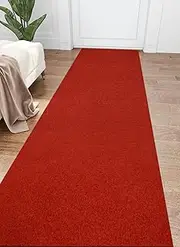 Red Carpet Runner for Party, 3' x 10' Dark Red/Burgundy Extra Thick Non-Slip Red Aisle Runner Rugs for Proposal Wedding and Events Prom Decorations, Entryway Rug Indoor/Outdoor Runner Rug for Hallway