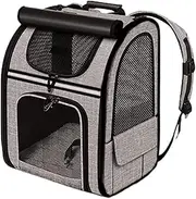 Pet Carrier Backpack,Cat Bag Carrier - Breathable Foldable Pet Bag for Outdoor Travel Motorcycle Camping Hiking