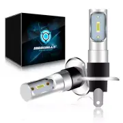 IRONWALLS H1 LED Headlight Bulbs Conversion Kit High Low Beam 6000K Super White (for: Smart)