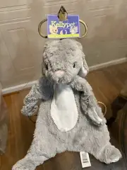 Kellypet 16” Flat Two Tone Bunny Dog Toy w/Squeaker Grey/Clinker New