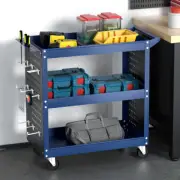 3 Tier Tool Cart Trolley Garage Workshop Toolbox Storage Steel Frame Organizer