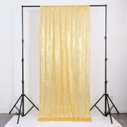 Gold Shimmer Sequin Wall Backdrop Curtain