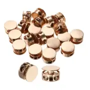 20 Set Cord Locks Round Spring Toggle Stopper Gold Tone