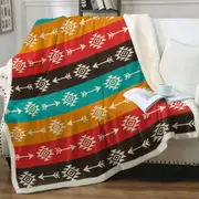 Multi Colored Aztec Pattern Throw Blanket