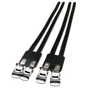 Soma Leather Double Toe Straps for Double Toe Clips Black Track Fixed Gear Bike