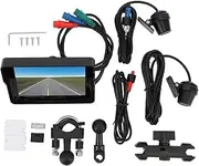 [Brilluxa] GPS Navigator, Motorcycle Navigation System with Dual Bluetooth for Carplay Android Auto, 5in IPS Touchscreen GPS, Portable Motorbike Stereo Navigator (DVRで)