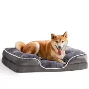 Memory Foam Pet Bed for Small Dogs & Cats with Washable Removable Cover