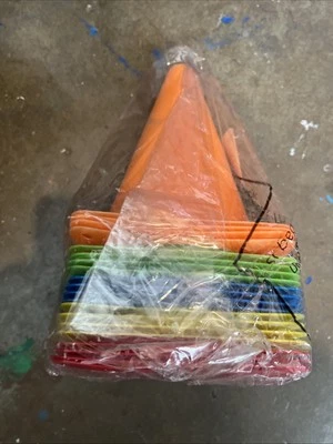 20 Pack 7 Inch Plastic Traffic Cones, Sport Training Agility Field Marker Cone f