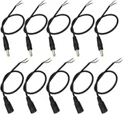 ROBAUN DC Extension Cable 4.0x1.7mm DC Power Male Plug/Female Jack Socket Wire Cord Adapter Connector for Camera Strip Light(5 Male 5 Female)