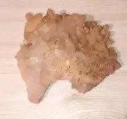 Rough Quartz With Hematite Crystal Cluster With Lemurian Striation Markings