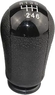 Gear Shift Knob Gear Shift Knob Shifter Lever Gaiter Boot Cover for - for Mo&ndeo MK2 2004-2011(6 Speed Black)