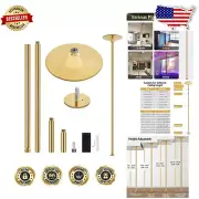 Portable 500lb Capacity Dance Pole With Adjustable Height & Easy Assembly, Gold