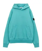 Stone Island Junior Long Sleeved Compass-Badge Hoodie 8Y,6Y,4Y,14Y,12Y,10Y turquoise