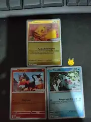 Pokemon Card Pikachu LItten Totodile Stamped Foil Promo Set Paradoks Indonesia