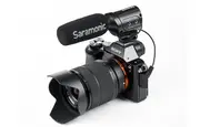 SARAMONIC SR-M3 On-Camera Shotgun Microphone with Headphone Output & 1/8" (3.5mm) Mic Input for DSLR, Mirrorless & Video Cameras