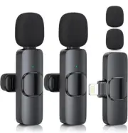 Lavalier Microphone Wireless Audio Video Recording Mini Mic For iPhone iPad