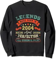 [X.Style] Vintage Legends Since 2004 Retro Mens 19th Birthday Decor Sweatshirt ds1925 Sweater (S) Black