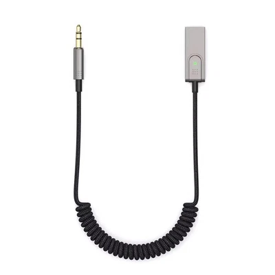 Bluetooth 5.1 AUX Car Adapter USB to 3.5mm Jack Dongle Cable Handfree Car 7488