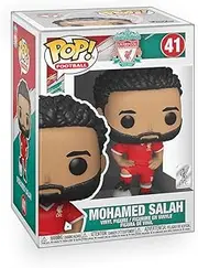 Epic Collectibles Football Soccer - Mohamed Salah Liverpool Vinyl Figure Collectibles Bundle with Compatible Funko Pop Box Protector