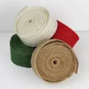 2" Burlap Ribbon 10 Yard Roll - Available in 4 Colors