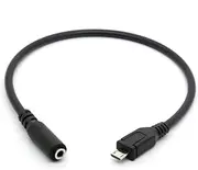 Micro USB Male to 3.5mm Female AUX Audio Cable Cord for Headset Adapter Active Clip Mic Microphone (Micro Male to 3.5mm Female)