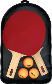 1 Star Table Tennis Playset | ITTF Approved Rubber | 2 Rackets & 3 Balls | Table