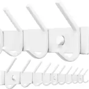 Coat Rack Wall Mounted,10 Hooks,30" Long Coat Hooks Wall Mount White,Coat Hanger