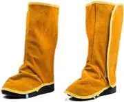 Leather Welding Spats, Fire Resistant Welding Boot & Shoes Covers, Heat and Abra