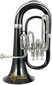ONLIEST OVERSEAS Euphonium 3 Valve Brass Instrument with Warm Tone, Smooth Valves, for Musicians and Students.