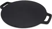 Brightalk 11-Inch Cast Iron Roti Tawa, Double Handled Cast Iron Crepe Pan for Dosa, Tortillas