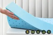 STARRY EUCALYPT 5cm Memory Foam Mattress Topper Cool Gel
