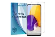 [Set of 3] Samsung Galaxy A72 Ultra Clear Screen Protector Film by MEZON Case Friendly, Shock Absorption (A72, Clear)