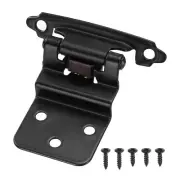 3/8" Inset Cabinet Door Hinges, 60 Pcs Self Closing Cabinet Hinge Black