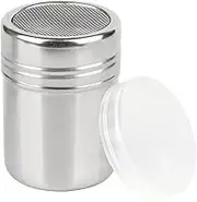 TINGTING 3 Pieces Stainless Steel Shaker Icing Sugar Shaker with Keeping Lid Cocoa Shaker and Flour Shaker, Icing Sugar Mill for Cocoa, Coffee, Chocolate, Sugar, Salt, Baking and Cooking