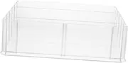 Gatuida Cash Storage Box with Multiple Compartments Transparent Cash Drawer Tray for Coins Notes and Envelopes for Retail Classroom and Home Organization