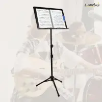 在飛比找momo購物網優惠-【iLearnmusic】直立式琴譜架 可折疊升降調整高度(