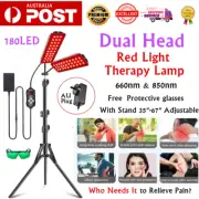 Red Light Therapy Lamp w/ Stand Dual Infrared Lamps 180LED 660nm Red & 850nm AU