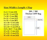 Price drop Self Sealable Cellophane Bag Clear OPP Plastic A3 A4 A5 C5 C6 B4 B6